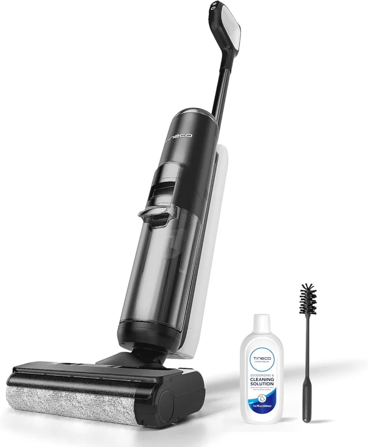 Tineco Floor ONE S5 con flacone di soluzione detergente e spazzolino