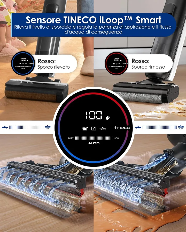 Il display circolare della Floor ONE S5 con l'anello del sensore iLoop