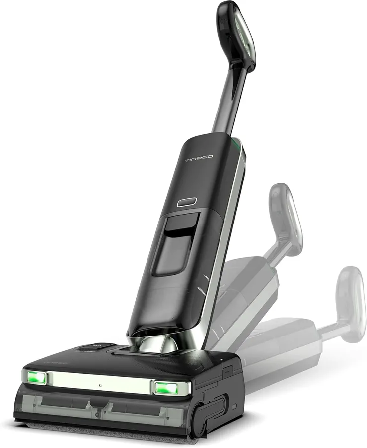 Tineco Floor ONE S7 Master con fari verdi sulla testina e sagome della reclinazione