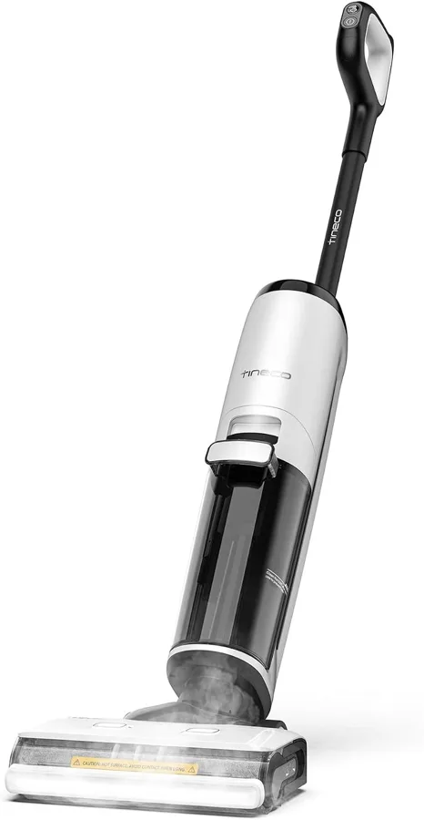 Tineco Floor ONE S7 Steam bianco e nero con vapore dalla testina